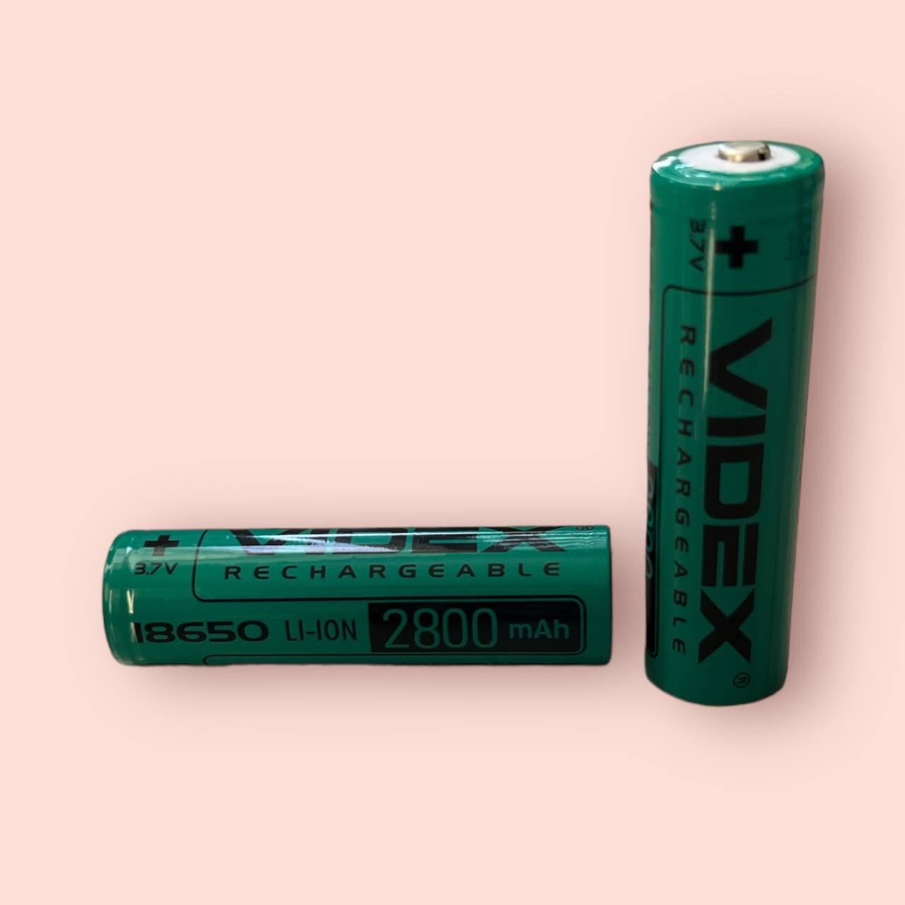 АКУМУЛЯТОР VIDEX ЛІТІЙ-ІОННИЙ 18650 (БЕЗ ЗАХИСТУ) 2800mAh, фото 1