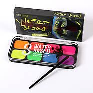 Флуоресцентний аквагрим: 8 кольорів, пензлик - NUKOLO професійні фарби: NK-8002, фото 3