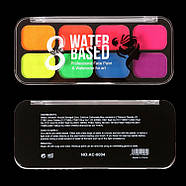 Флуоресцентний аквагрим: 8 кольорів, пензлик - NUKOLO професійні фарби: NK-8002, фото 7