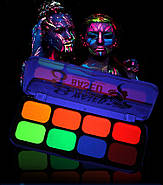 Флуоресцентний аквагрим: 8 кольорів, пензлик - NUKOLO професійні фарби: NK-8002, фото 10