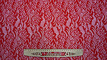 Тканина гіпюр однотонний колір червоний "Пелюстки"