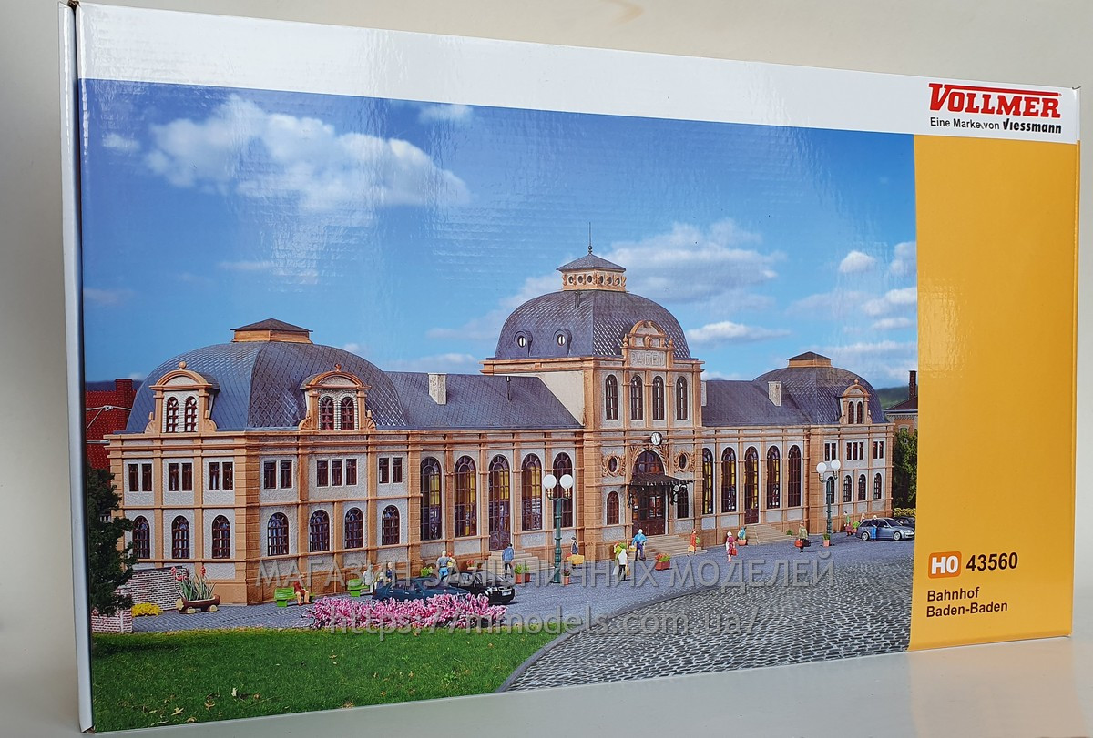 Модель чудового залізничного вокзалу Baden-Baden, в масштабі 1/87, фото 1