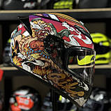 Мотошолом Dragon із тонованими склом інтеграл закритий для мотоцикла, скутера, фото 3