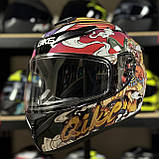 Мотошолом Dragon із тонованими склом інтеграл закритий для мотоцикла, скутера, фото 2