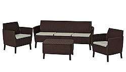 Комплект садових меблів Keter Salemo 3 seater set Коричневий (8711245158693)