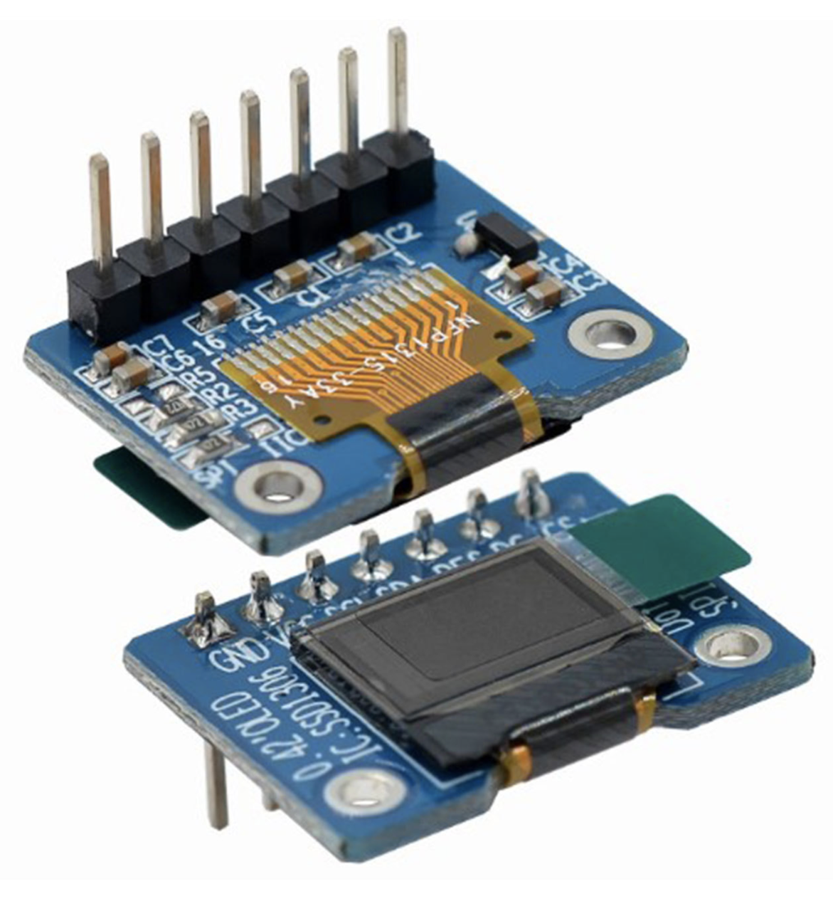 OLED LCD РК дисплей/екран 0,42", 70*40, SPI 7 контактів, SSD1306, паяні контакти