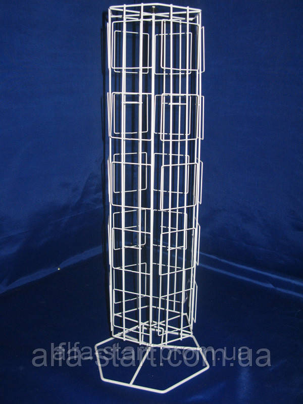 Вертушка барабан настільна з притискними кишенями для листівок,колгот