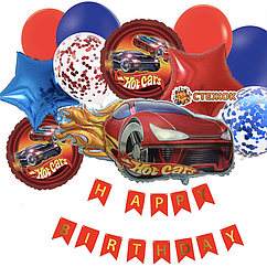 Фотозона з кульок Hot Wheels червона
