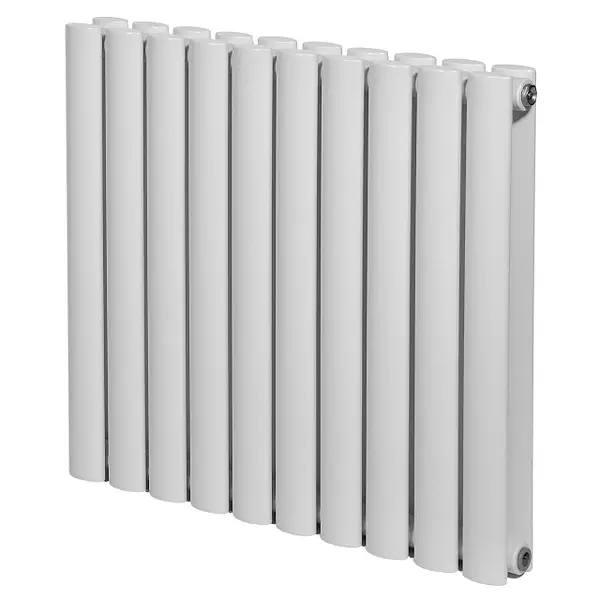 Горизонтальний радіатор дизайнерський Rimini II G 10/590 Білий матовий 550*590, фото 1