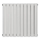 Горизонтальний радіатор дизайнерський Rimini II G 10/590 Білий матовий 550*590, фото 2
