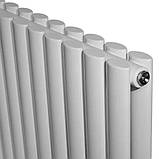 Горизонтальний радіатор дизайнерський Rimini II G 10/590 Білий матовий 550*590, фото 3