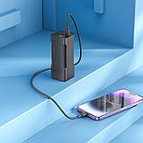 Портативний акумулятор-ліхтарик HOCO Q15 Flashlight fully compatible power bank 22.5W 10000 mAh black, фото 5