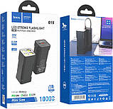 Портативний акумулятор-ліхтарик HOCO Q15 Flashlight fully compatible power bank 22.5W 10000 mAh black, фото 7