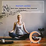 Оригінальна велика настільна смарт лампа-нічник G-Smart Light Sound Machine RGB 15W з бездротовою зарядкою і Bluetooth-колонкою, фото 10