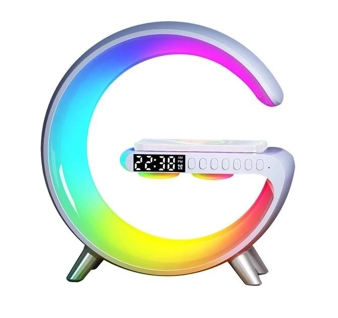 Оригінальна велика настільна смарт лампа-нічник G-Smart Light Sound Machine RGB 15W з бездротовою зарядкою і Bluetooth-колонкою