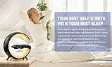 Багатофункціональна велика настільна лампа нічник Smart Light Sound Machine 9 в 1 з безпровідною зарядкою 15W смарт нічник, фото 6