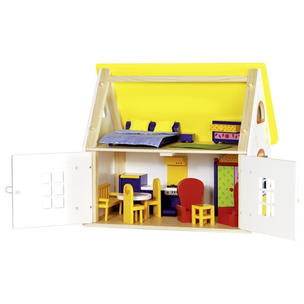 GOKI — Дерев'яний ляльковий будинок із меблями