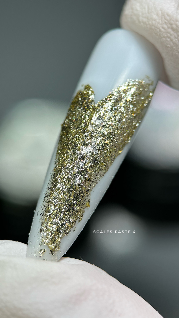 Рельєфна гель-паста без липкої кулі Saga Scales Paste №4 (золота), 5 мл