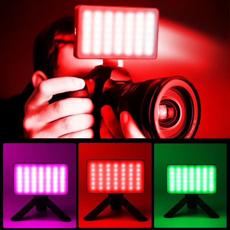 Відеосвітло Студійне освітлення лампа LED W140 RGB 8W LED 140pcs color 2500-9000K CRI95+ Battery 3100mAh
