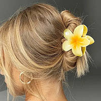 Шпилька — краб для волосся лілія, yellow