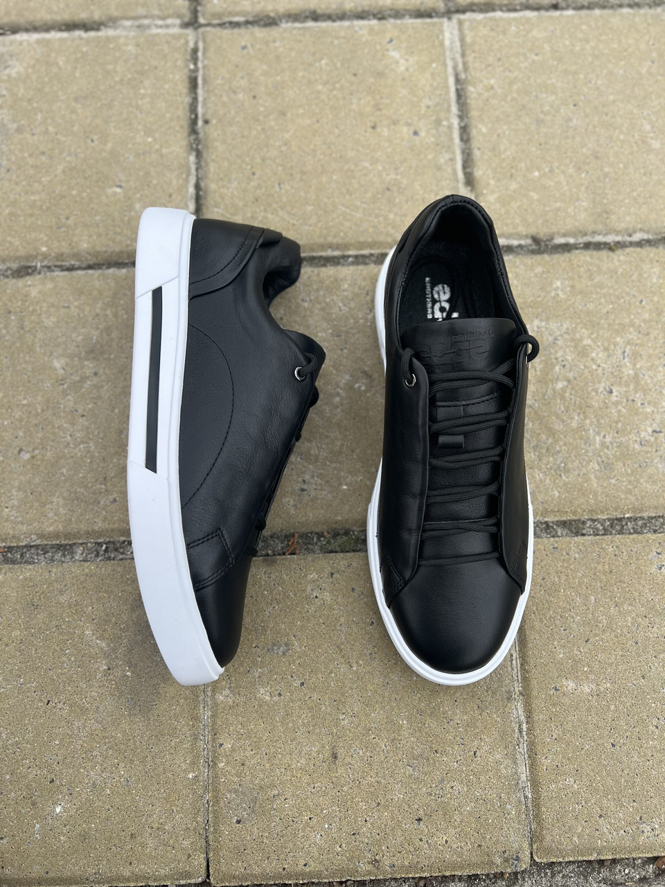 Шкіряні кеди на білій підошві 41 розмір, фото 1