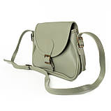 Сумка жіноча через плече з якісної штучної шкіри, стильна сумочка, Оливковий, фото 2