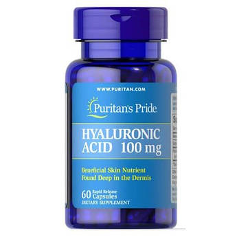 (Тріснуті капсули) Puritan's Pride Hyaluronic Acid 100 mg 60 капс