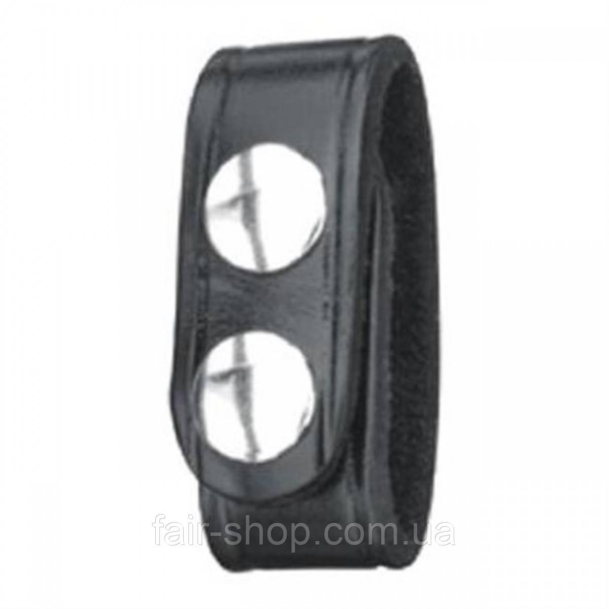 Аксесуар Gould & Goodrich Leather Double Snap Belt Keeper Black, оригінал. Доставка з США/ЄС протягом 14 днів, фото 1