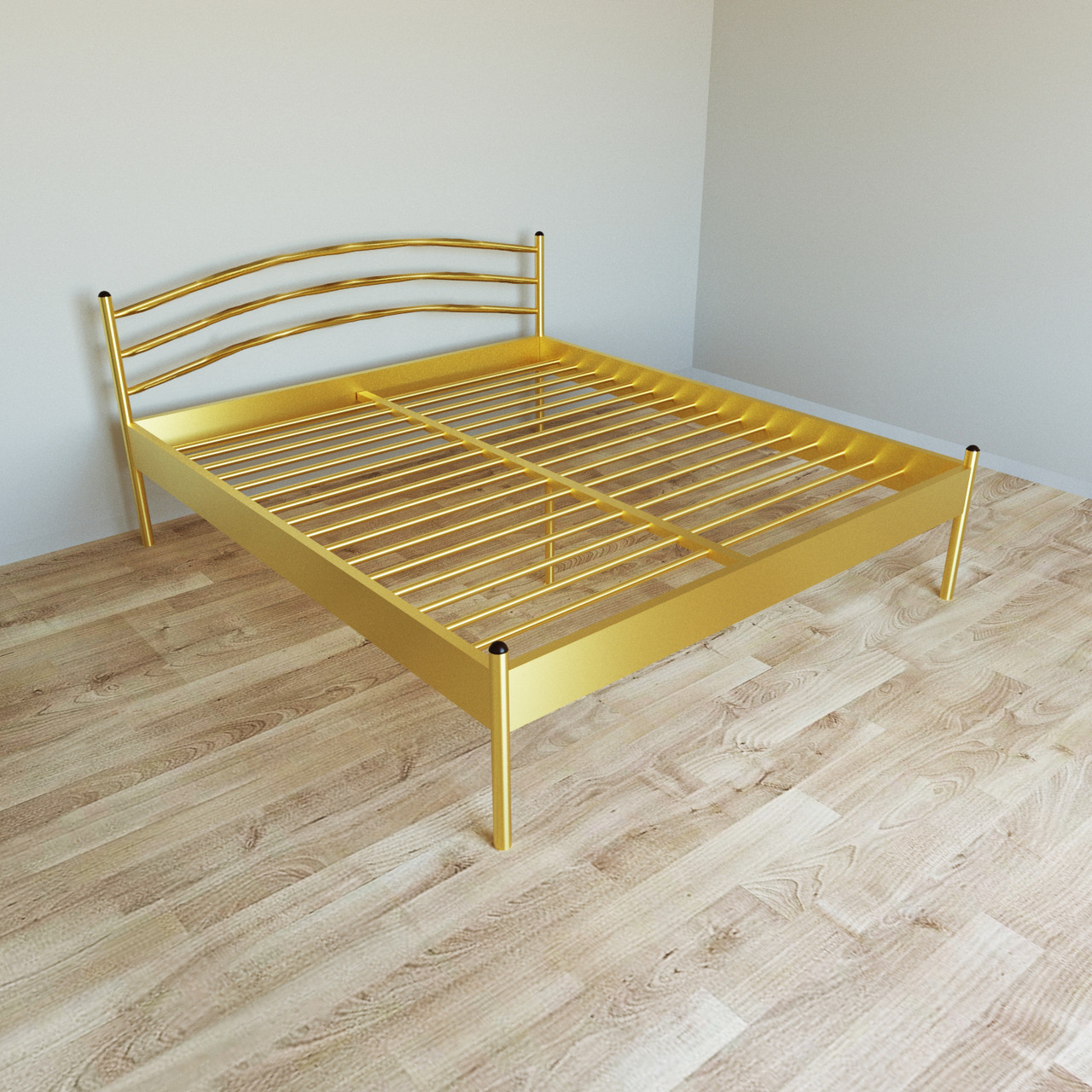 Ліжко Tobi Sho GLORIA-1 (38) двоспальне металеве 190X160 Золотий, фото 1