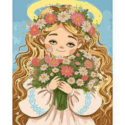Картина за номерами з алмазною мозаїкою SANTI Весняночка, 40*50 см.