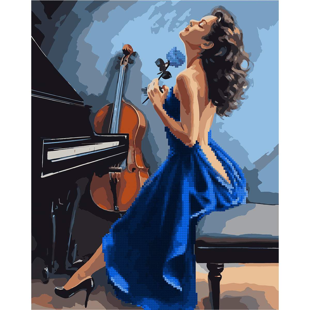 Картина за номерами з алмазною мозаїкою SANTI Гармонія музики, 40*50 см., фото 1