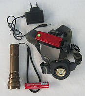 2 в 1! Налобний і ручний ліхтар Bailong BL-6811, світлодіодТ6