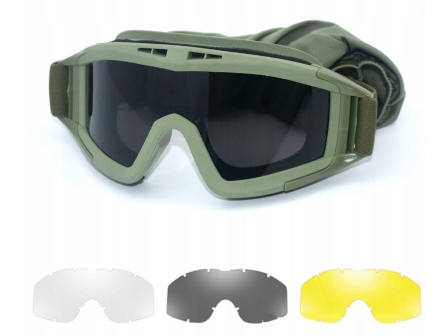 Тактичні Окуляри  маска з 3 лінзами, фото 1