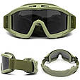 Тактичні Окуляри маска з 3 лінзами, фото 3