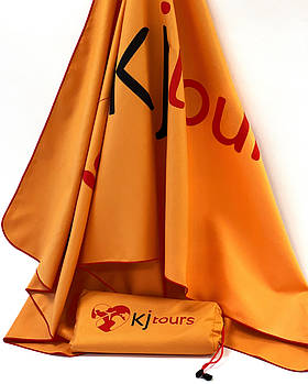 Рушник з нанесенням логотипа помаранчевий