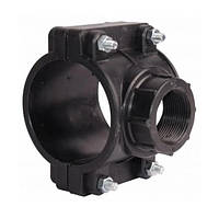 Сідло-хомут для врізки в ПЕ трубу COS SB з внутрішньою різьбою 40x3/4" Чорний