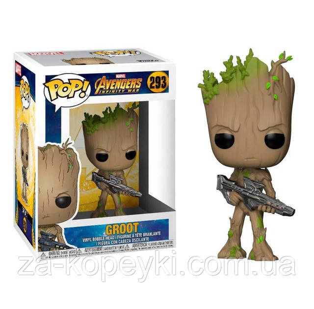 Колекційна фігурка Funko POP Groot Guardians of the Galaxy Грут із Вартові Галактики №293