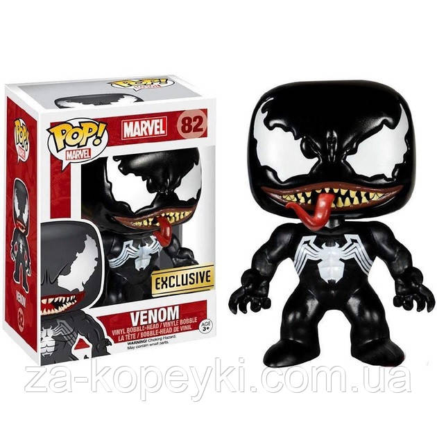 Колекційна фігурка Funko POP Venom Marvel Exclusive Веном Марвел №82, фото 1