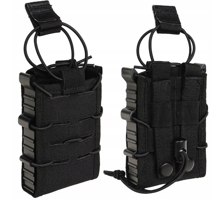Тактичний Підсумок для одного магазину АК47 відкритий Sturm Mil-Tec Black, фото 1