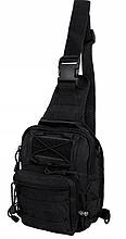 Тактичний Рюкзак чорний однолямковий Max Fuchs MOLLE Black 30700A