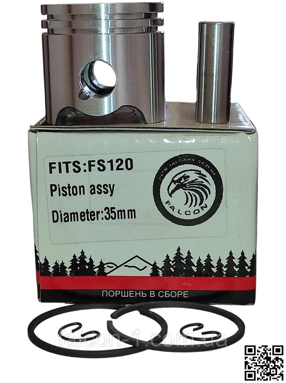 Поршень STH FS 120 поршневий комплект на бензокосу FS 300 BT на мотобур 120C BT 121 4134-030-2011 бензотример 35мм