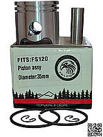 Поршень STH FS 120 поршневий комплект на бензокосу FS 300 BT на мотобур 120C BT 121 4134-030-2011 бензотример 35мм