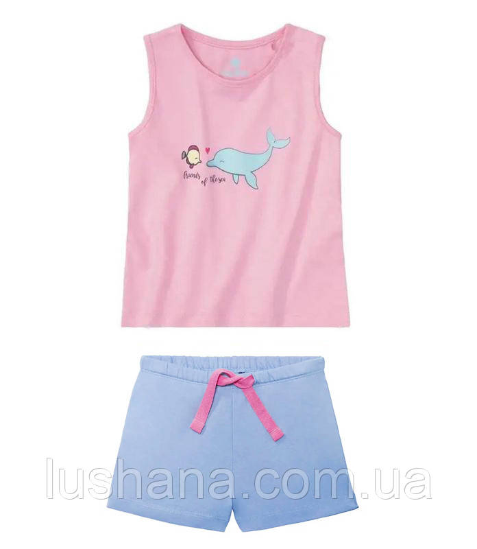 Дитячий літній костюм комплект Lupilu на дівчинку р.98-104, фото 1