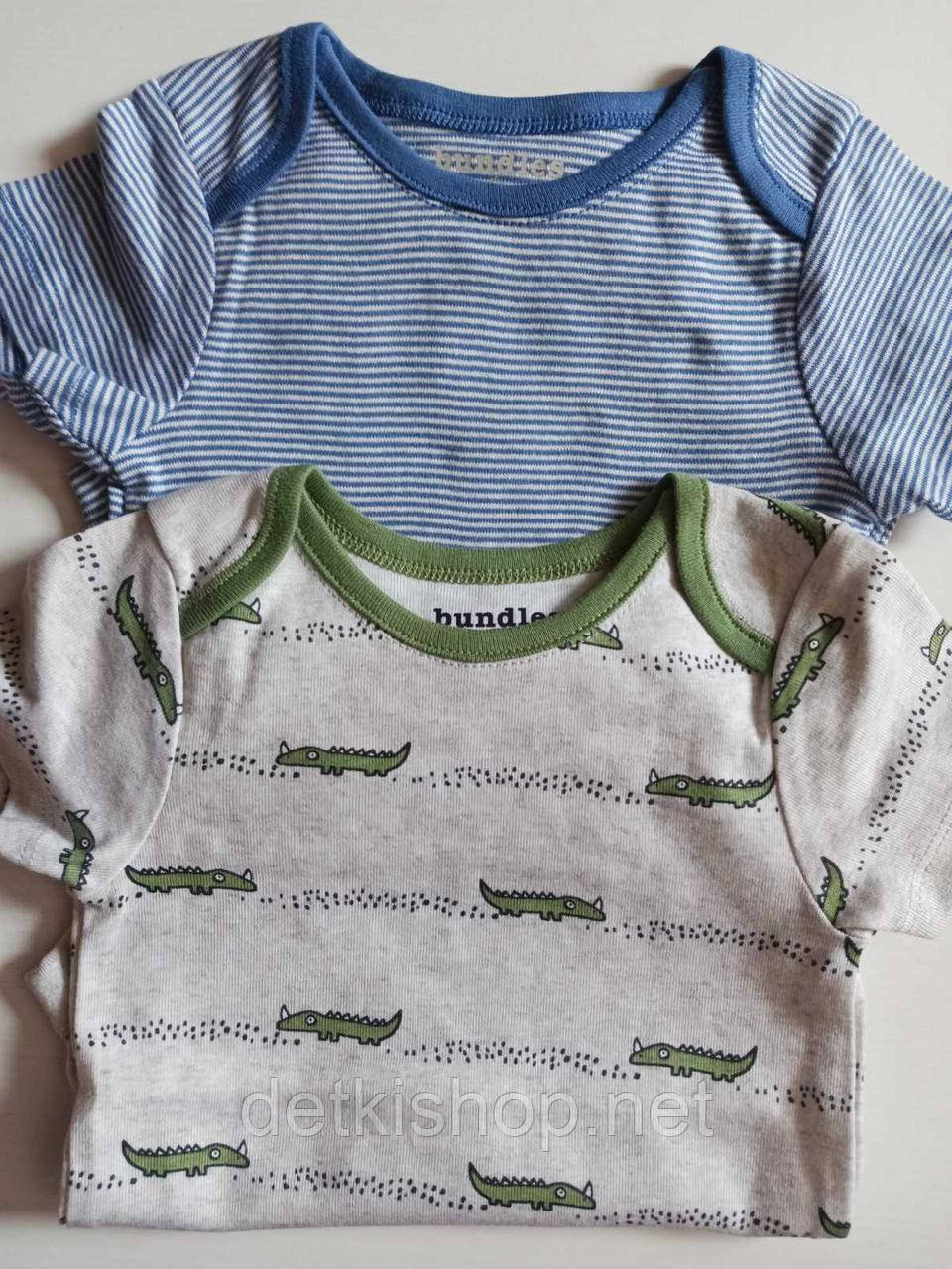 Набір трикотажний боді з коротким рукавом для хлопчика 68-72 см (6-9М), фото 1