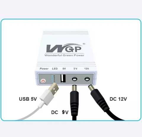 Mini UPS WGP 10400mAh, джерело безперебійного живлення.