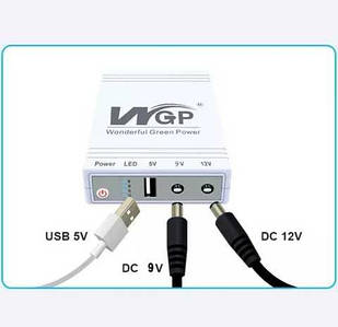 Mini UPS WGP 10400mAh, джерело безперебійного живлення.