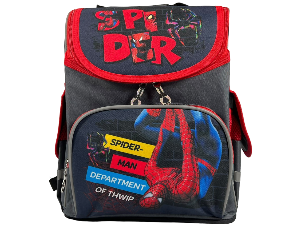 Шкільний рюкзак на два відділення з принтом Spider man