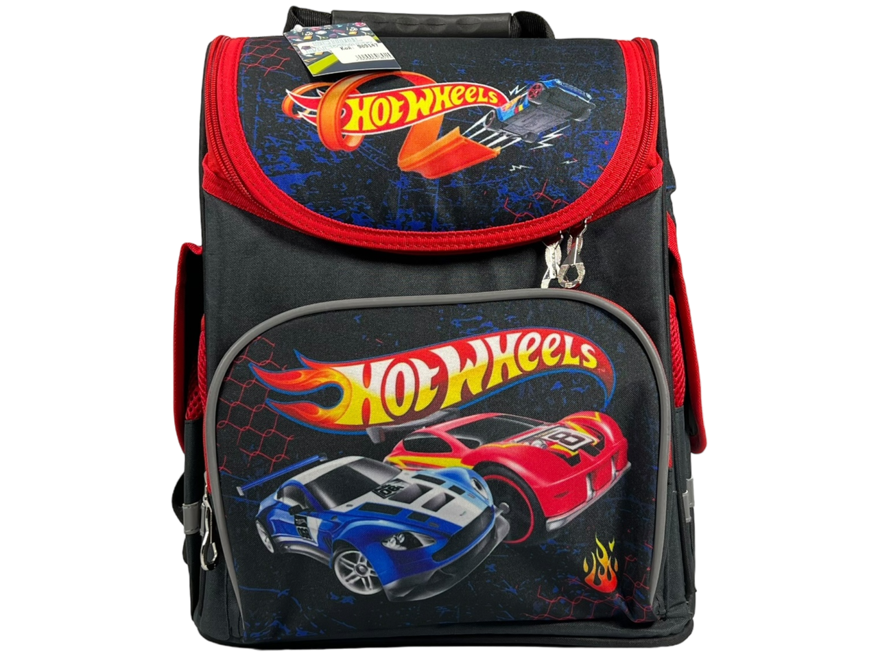 Шкільний рюкзак на два відділення з принтом Hot Wheels