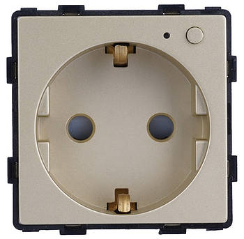Механізм WiFi розетки 1DAL | Золото, З/К + Шторки (86-WF1F-GD)