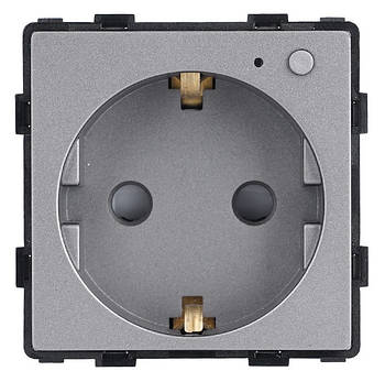 Механізм WiFi розетки 1DAL | Сірий, З/К + Шторки (86-WF1F-GR)